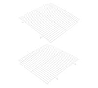 NUOBESTY 2pcs White Iron Parrot Cage Divider for Pet Habitats and Home Use, Enhancing Observation and Efficient Space Partitioning, Suitable for Dogs and Small Animals