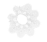 NUOBESTY 2pcs White Lace Floral Embroidered Applique Collar Hollow Out Ripple Design Skin Friendly Lightweight Lace Trim for Dress Bridal Party Clothing Accessories