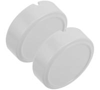 NUOBESTY 2pcs White Round Ashtray Reusable Smoking Accessory for Home Office Bar Restaurant with Capacity and Clean Nonstick Surface