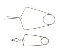 NUOBESTY 2pcs Wind Instrument Repair Clamps Metal Flute Repair Welding Indentation Clip Silver Precision Clamping Design High-accuracy Welding Support for Woodwind Instruments Maintenance