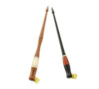 NUOBESTY 2pcs Wooden Oblique Dip Pen Holders with Removable Adjustable Brass Flange Lightweight Ergonomic Calligraphy Pen Supplies for Manga Drawing and English Writing Practice