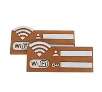 NUOBESTY 2pcs Wooden Wifi Password Sign for Visitors Easy Wall Mounting Wifi Board with Elegant Natural Finish, Multi-room Utility for Office and Daily Use