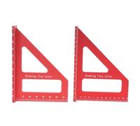 NUOBESTY 2pcs Woodworking Square Layout Tool with Imperial and Metric Scales, Aluminium Alloy Multi-angle Ruler for Precision Marking, for Woodworkers and Home Renovation Projects