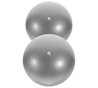NUOBESTY 2pcs Workout Pilates Ball Pvc 25cm Silver Exercise Ball for Pilates and Yoga, Conditioning Exercises, Core Training and Abdominal Muscle Sculpting