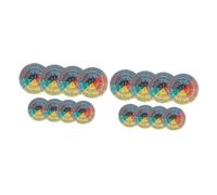 NUOBESTY 2sets Colorful Laptop Stickers Emotion Wheel Sticker Set Feeling Chart for Office Decor Self-Adhesive PVC Decal 8pcs*2