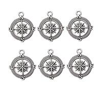 NUOBESTY 2sets Graduation Themed Charm DIY Compass Shaped Pendants for Bracelets Necklaces Keychains Jewelry Supplies for Creative Projects 50pcs*2