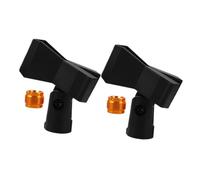 NUOBESTY 2sets Microphone Stand Holder Clip Male to Female Screw Adapter for Handheld Mic Accessories Non-slip Design for Studio and Live Performances