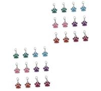 NUOBESTY 2sets Mixed Color Lobster Clasp Charms for DIY Jewelry Making Durable Pendants for Bracelets Necklaces and Craft Projects 12pcs*2