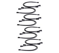 NUOBESTY 2sets Pin Pwm Splitter Cable Pin Female for CPU Case Fans Black Sleeved Pwm Fan Extension for Enhanced Cooling Performance 4pcs*2