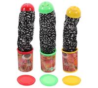 NUOBESTY 3 Pack Snake Cans Jump Spring Snake Toys, Prank Jokes in A Can Gag Toys Sweet Candy Can Snake Trick Toys for Halloween Carnival Party, Random Color