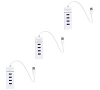 NUOBESTY 3 Pcs 4 4 Ports Usb Hub 2.0 Usb 2.0 Adapter Compact Design Sync Data Fast
