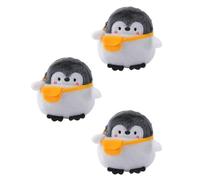 NUOBESTY 3 Pcs Cartoon Penguin Coin Pouches Plush Wallets Great for Storing Smartphone, Keys, and Cosmetics, Breakage-Resistant with Adorable Decoration, for Beach or Dating