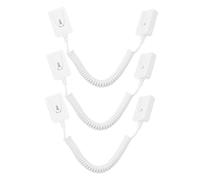 NUOBESTY 3 pcs Retractable Remote Control Tether with Self Adhesive Hook Lost Leash for Phone and Tablet Security Cable for Home and Office Organization