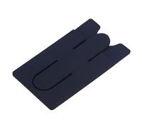 NUOBESTY 3 Pcs Silicone Phone Credit Holder with Kickstand Cell Phone Wallet for Id Cash Cards Non Slip Soft Compatible with Black