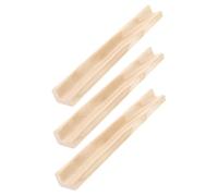 NUOBESTY 3 Pcs Wooden Domino Trays Durable Wooden Holders for Board Games for Mahjong Mexican Train DIY Letter Displays Timeless Natural Decor for Home