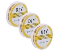 NUOBESTY 3 Rolls 0.3mm Gold-tone Copper Wire Coil for Jewelry Making Thin Wire for Beading Bracelet and Wrapping DIY Arts and Crafts