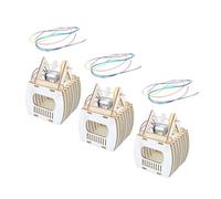 NUOBESTY 3 Sets DIY Wooden Sightseeing Cable Car Model Kit Engaging Crafts Assembly for Develop Creativity Critical Thinking for Family Bonding Activities