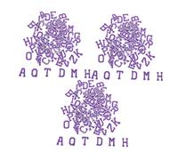 NUOBESTY 3 Sets Purple Felt Letter Patches A-z Embroidered Alphabet Applique for Clothing Jackets Backpacks Hats Shoes Changeable Board Sign for DIY Craft Early Literacy Teaching Tool