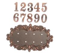 NUOBESTY 3 Sets Vintage House Number Plaque Durable Material Reflective Numbers for Front Door Outdoor Use Weather Resistant Sign