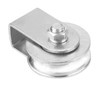 NUOBESTY 300Kg Fixed Single Steel Pulley Block with Semi-Enclosed Bearing for Heavy Lifting, Load Bearing Lifting Rope Pulley Wheel Suitable for Wire Rope Use