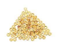 NUOBESTY 300pcs Crystal Rondelle Spacer Beads Gold Sparkling Rhinestone for Jewelry Making DIY Bracelets Necklaces Craft Charms