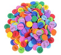 NUOBESTY 300pcs Place Value Disks 10 Values Decimals to Whole Numbers Counting Chips for Kids Base 10 Place Value Manipulatives Math Counters Discs Set for Elementary School Math Supplies