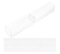 NUOBESTY 30pcs Acrylic Pen Present Boxes, Reusable Plastic Pencil Cases Square Shape for Desk Organization and Quick Access, for Students and Artists
