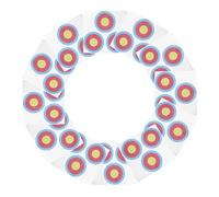 NUOBESTY 30pcs Archery Target Paper Sheets with Coated Paper Material, Vertical Target Structure Featuring Layered Scoring Rings and Central Mark, for Compound Bows and Recurve Bows