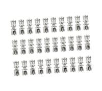 NUOBESTY 30Pcs Brass Barrel Screw Clasps Jewellery Connector Cord End Tips for Necklace Bracelet Anklet Repair and DIY Jewellery Making