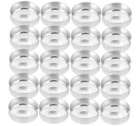 NUOBESTY 30pcs Candle Cups Empty Tealight Candle Tins for DIY Making Compact Lightweight Aluminum Containers Desktop Holders for Menorah Supplies and Home Decor