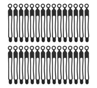 NUOBESTY 30pcs Cord Organizer: Silicone Cord Management Ties for Data and Charging Cables - Reusable Cable Zip Straps for Home Travel Office