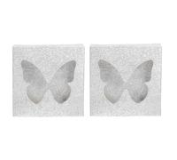 NUOBESTY 30pcs False Eyelash Storage Box Set with Silver Butterfly Hollow Design, Square Lash Organizer Tray, Eyelash Case for Professional Lash Extension and Travel