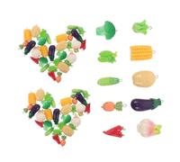 NUOBESTY 30pcs Faux Food Charms Resin Vegetable Pendants for DIY Jewelry Making Including Potatoes Corn Carrots and Peppers for Necklaces Bracelets and Earrings