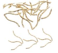NUOBESTY 30pcs Gold Sleek Long Spacer Connectors for DIY Jewelry Making Elegant Designs for Bracelets Necklaces Durable Tarnish Resistant Beads