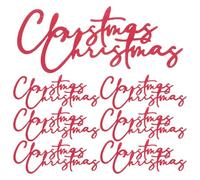 NUOBESTY 30pcs Red Paper Christmas Cake Decorations - Xmas Cake Side Toppers for Holiday Cupcakes, Seasonal Dessert Decor and Merry Christmas Table Centerpiece