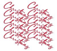 NUOBESTY 30pcs Red Paper Christmas Cake Decorations, Xmas Cake Side Toppers for Holiday Cupcakes, Seasonal Merry Christmas Dessert and Table Decor