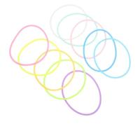 NUOBESTY 30pcs Silicone Hair Tie Bands, Fine Rubber Elastic Bands with Glow-in-the-dark Feature, Stylish Silicone Wrist Circle for Women and Girls, for Fixing and Holding Random Color