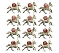NUOBESTY 30pcs Vintage Alloy Horse Keychain Pendants for Phone Backpack Purse Decorative Charms Symbolizing Prosperity and Success Stylish Multi Use Accessories