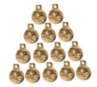 NUOBESTY 30Pcs Vintage Copper Bell Charms with Hanging for DIY Jewelry Making Pet Collar Bells Christmas Decorations Wind Chimes Craft Supplies