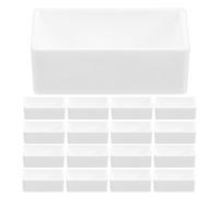 NUOBESTY 30pcs Watercolor Half Pans - Empty Artist Paint Pan - White Plastic for DIY Oil Acrylics Painting Travel Tin Case Palette