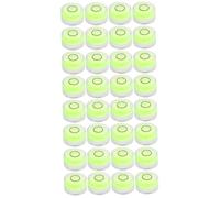 NUOBESTY 32 PCS Bubble Level Diameter Flat Height Circular Spirit Level for Horizontal Surface Calibration Wear Resistant Measurement Tool with Stable Performance