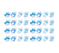 NUOBESTY 32PCS Miniature Resin Polar Bear Figurines with Scarf Realistic Arctic Animal Models for DIY Dollhouse Christmas Micro Landscape Cake Toppers Four Styles