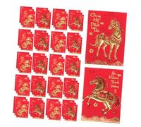 NUOBESTY 360pcs Creative Horse Motif Red Lucky Money Envelopes Vietnamese Text Paper Spring Festival Hong Bao for Wedding Lunar Year Celebration