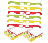 NUOBESTY 36pcs Glasses for Music Festivals and Parties Colorful Light Effect Eyewear with Red Green Yellow Lenses Immersive Visual Spectacle for Concerts Christmas and Rave Accessories