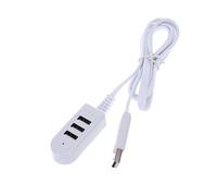 NUOBESTY 3A Multi Port Hub Extension Line for Offline Charging USB Charger Converter with Professional Chip Design for Fast Data Transmission White