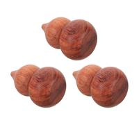 NUOBESTY 3pcs 1ml Bamboo Wood Car Essential Oil Roll-On Bottles with Hanging Gourd Pendant - Portable Refillable Aromatherapy Diffuser for Vehicle Air Freshener