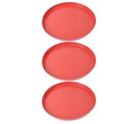 NUOBESTY 3Pcs 35Cm Round Feeding Tray for Chickens Poultry Fodder Plate Food Serving Dish Poultry Feeding Accessory Suitable for Chick, Duck, Goose Raising