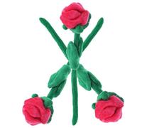 NUOBESTY 3pcs Bendable Stem Roses Bouquet Soft Faux Floral Decor for Home Office Weddings Craft Projects and More Realistic Rose Stuffed Flowers