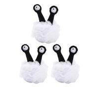 NUOBESTY 3pcs Cartoon Large Shower Loofah Bath Sponge with Hanging Rope Soft Body Exfoliating Bath Ball Skin Scrubber for Shower and Use