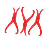 NUOBESTY 3pcs Clay Measuring Caliper Tools Set for Pottery and Ceramic Art, Red Bent Leg Outside Calipers for Precise Clay Modeling